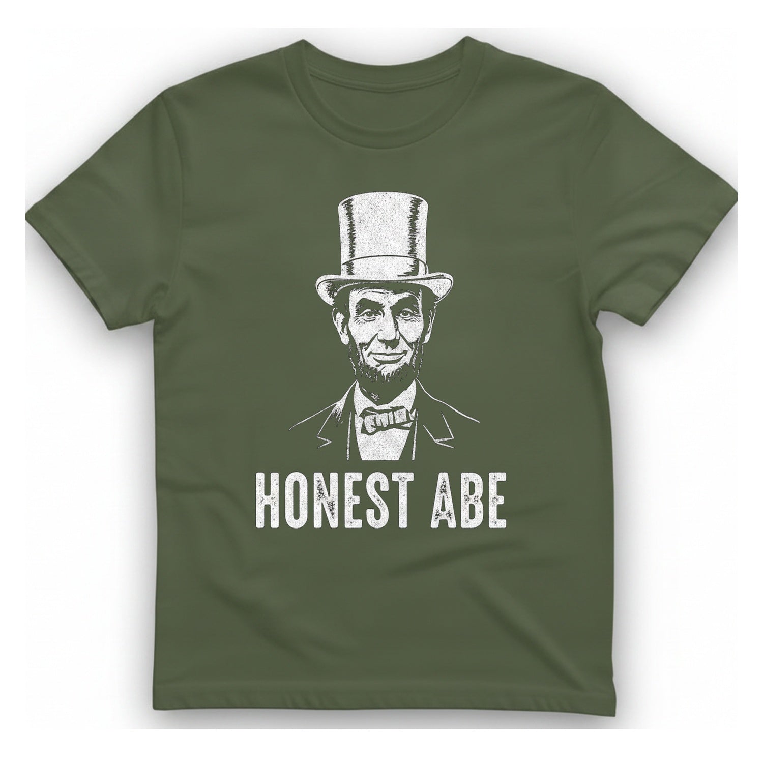 Honest Abe T-Shirt - Military Green front