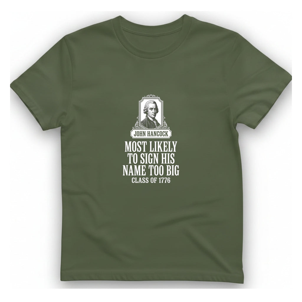 John Hancock Signature Superlative T-Shirt - Military Green front