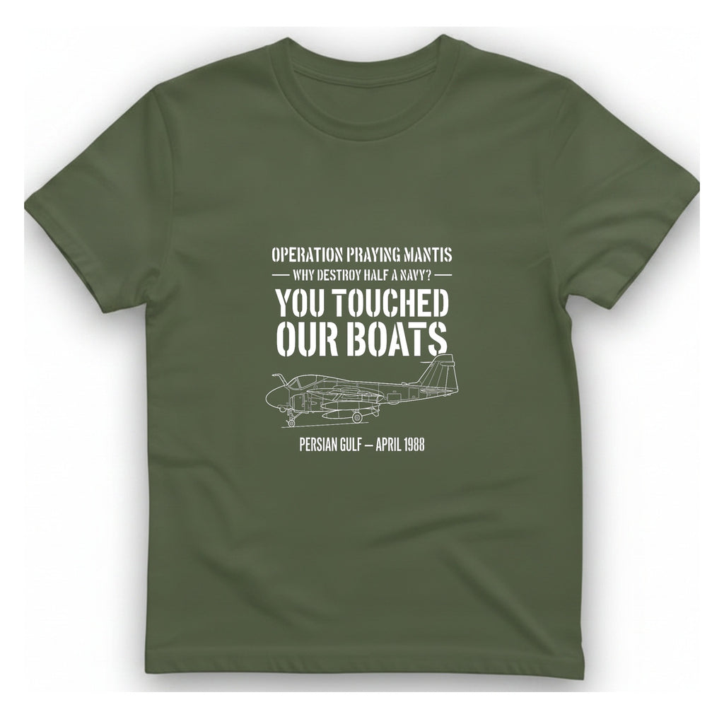 Operation Praying Mantis T-Shirt - Military Green front