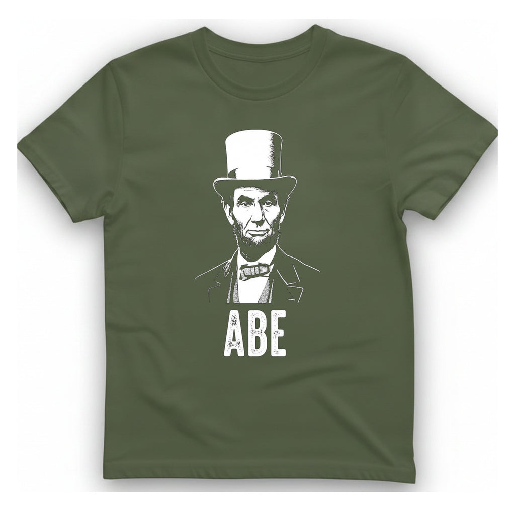 Abe Lincoln T-Shirt - Military Green front