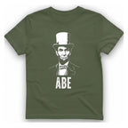 Abe Lincoln T-Shirt - Military Green front