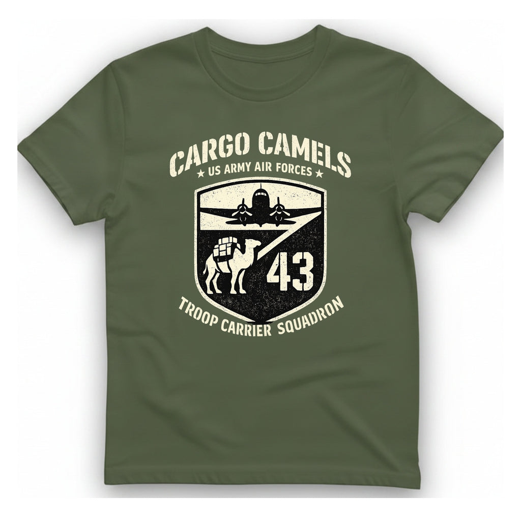Cargo Camels WWII Usaaf Troop T-Shirt - Military Green front