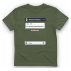 Texas Independence Group Chat T-Shirt - Military Green front