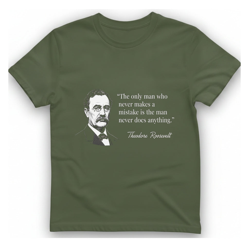 The Only Man Who Never T-Shirt - Military Green front