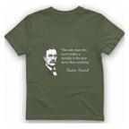 The Only Man Who Never T-Shirt - Military Green front