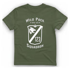 Wild Pack Vfa Squadron T-Shirt - Military Green front