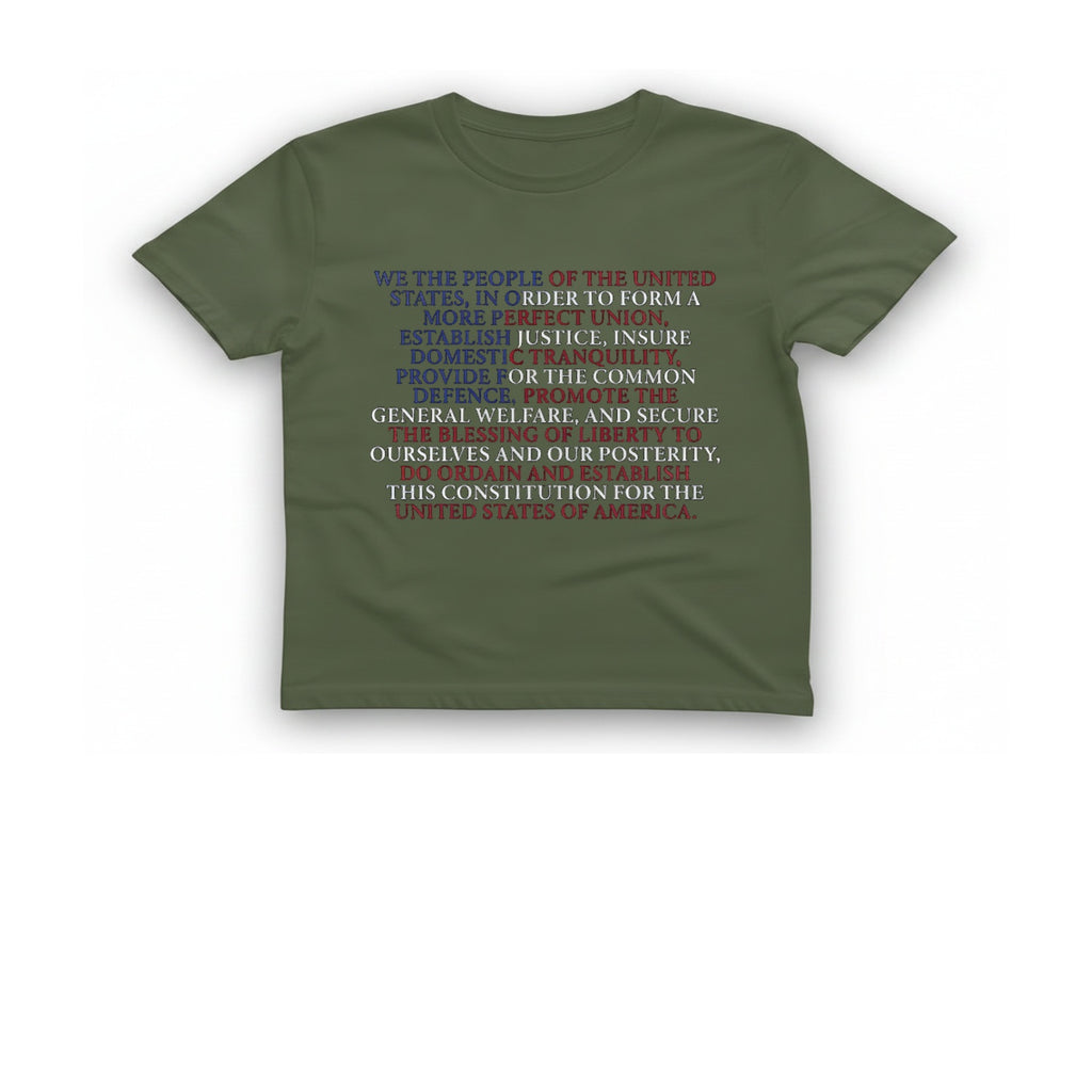We The People T-Shirt - Military Green front