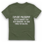 Explore Philosophy T-Shirt - Military Green front