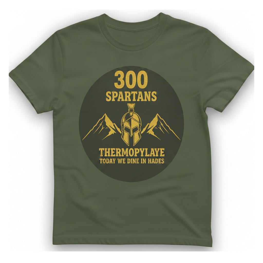 Spartans Thermopylae T-Shirt - Military Green front