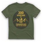 Spartans Thermopylae T-Shirt - Military Green front