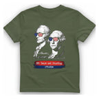 Founding Fathers Shades T-Shirt - Military Green front