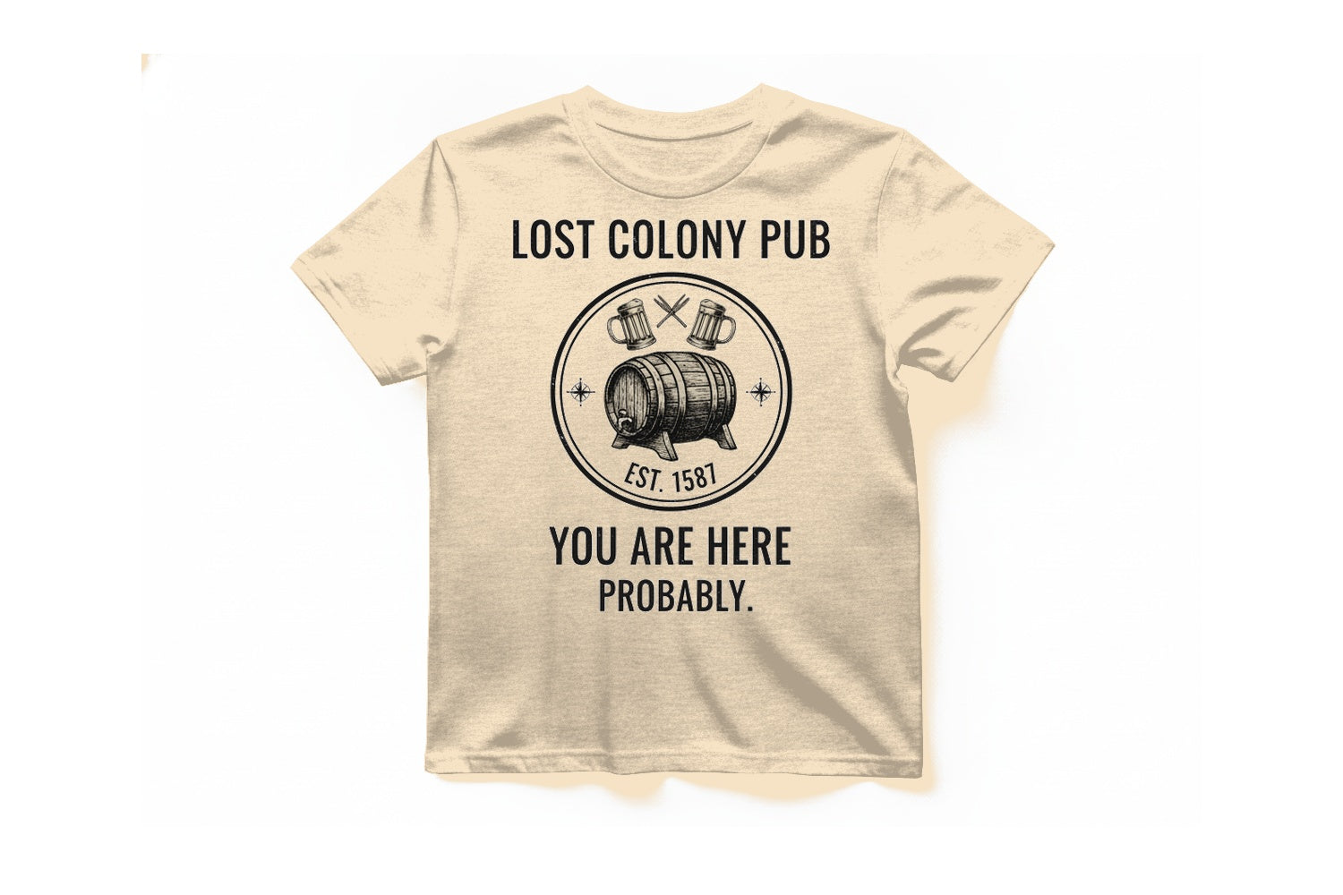 Lost Colony Pub T-Shirt - Natural front