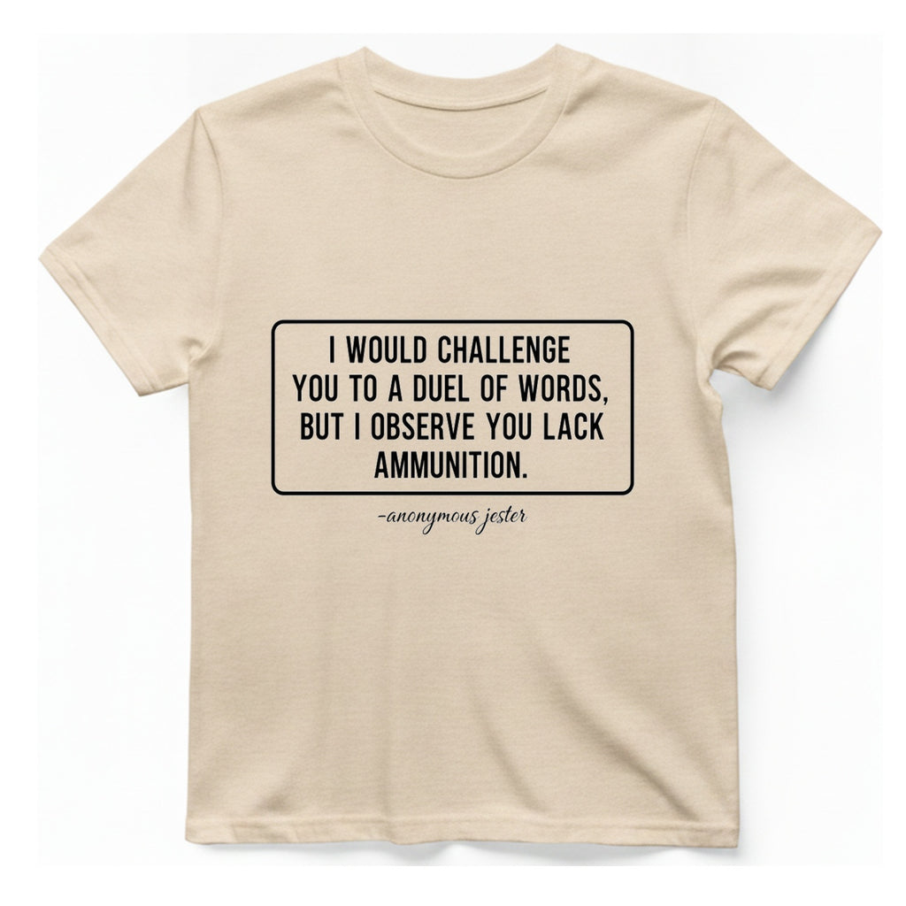 Duel of Words T-Shirt - Natural front