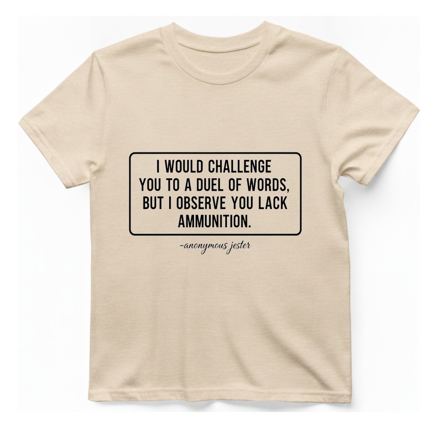 Duel of Words T-Shirt - Natural front