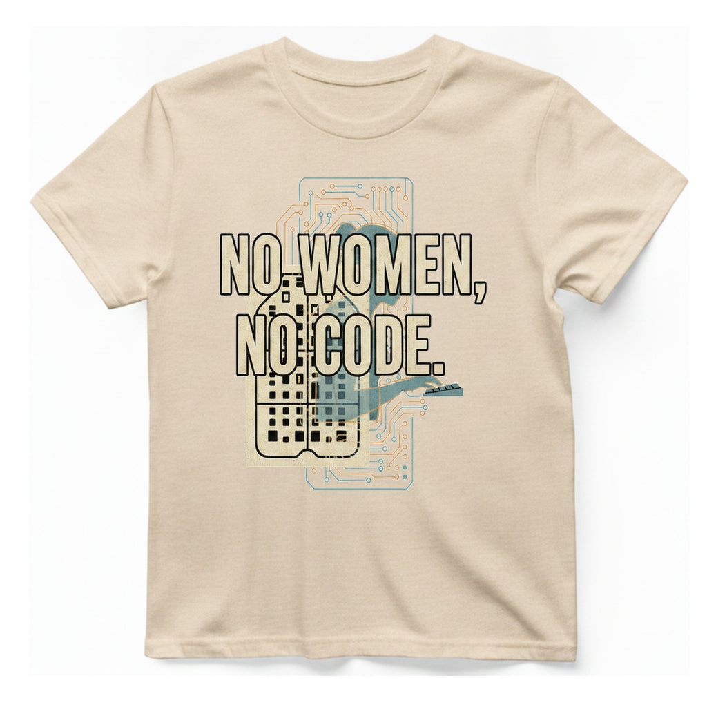 No Women No Code T-Shirt - Natural front