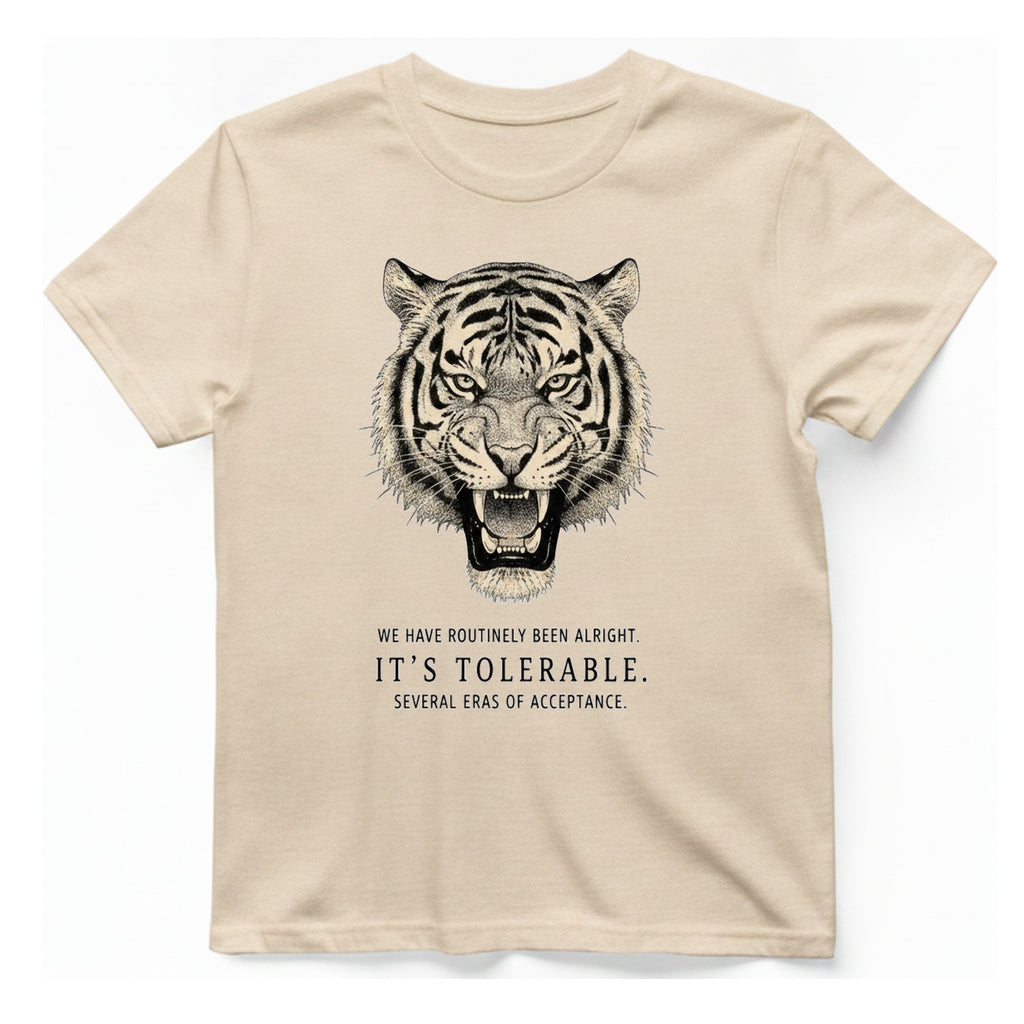 It Tolerable Tiger T-Shirt - Natural front