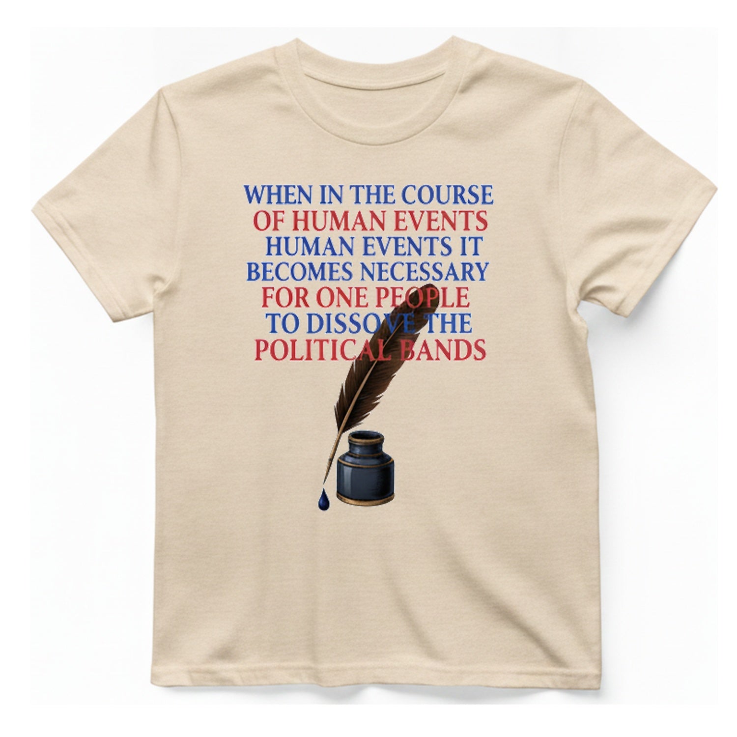 Declaration of Independence Preamble T-Shirt - Natural front