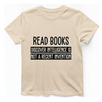 Read Books Discover Intelligence T-Shirt - Natural front