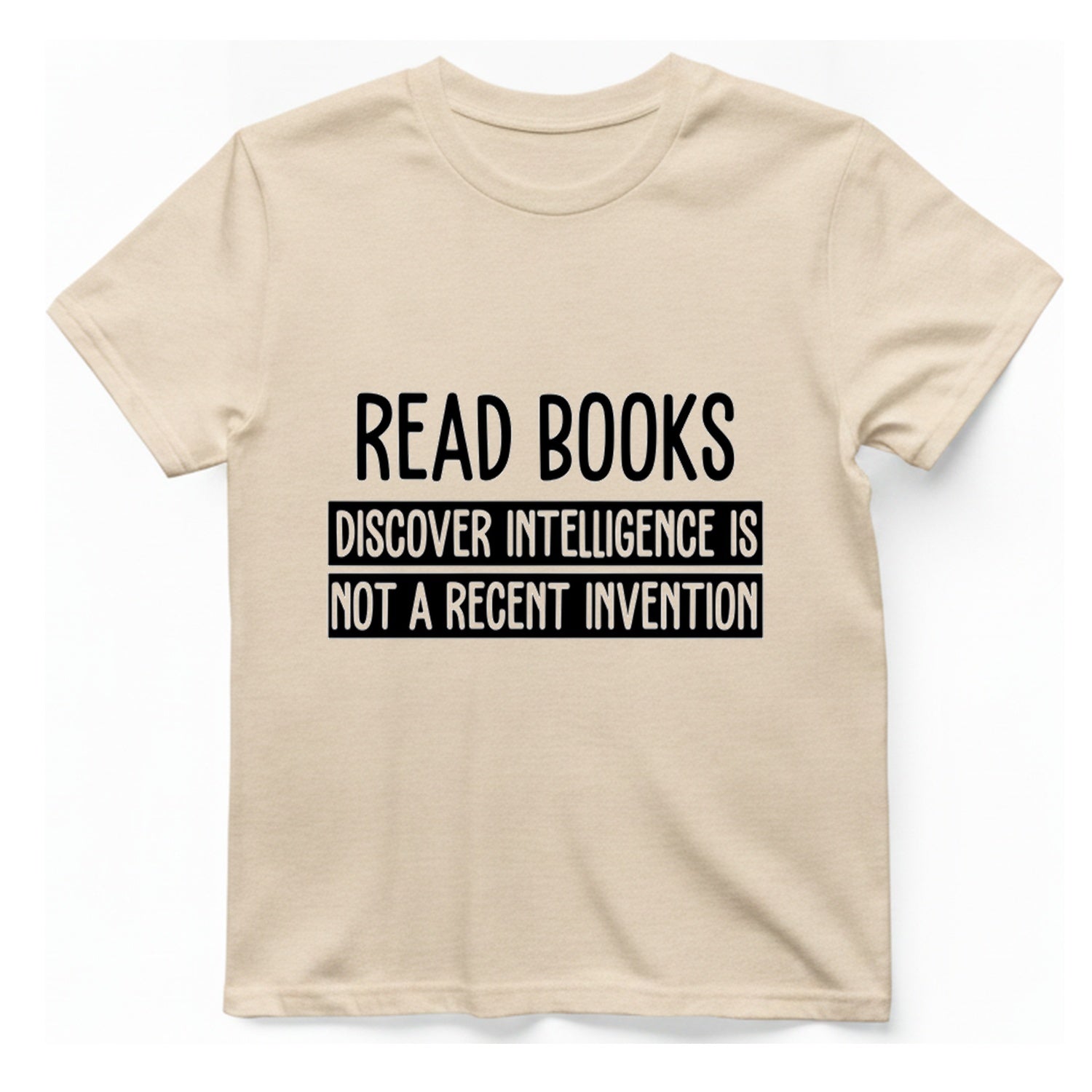 Read Books Discover Intelligence T-Shirt - Natural front