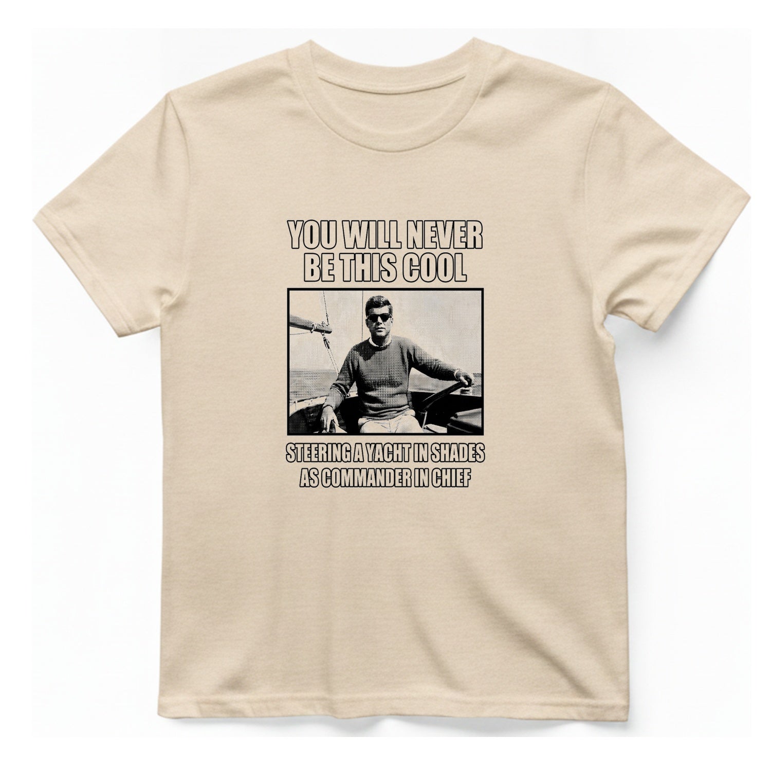 Jfk Yacht Sunglasses Flex T-Shirt - Natural front