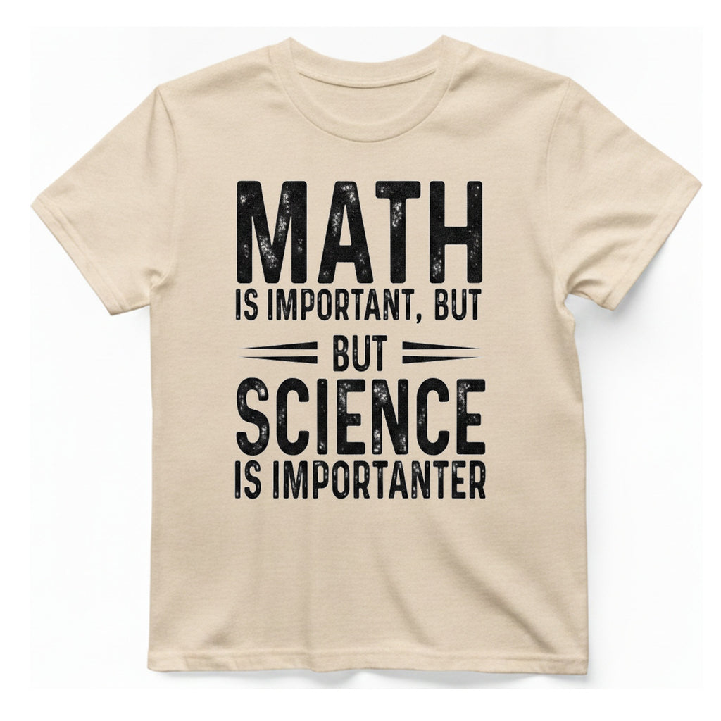 Science Is Importanter T-Shirt - Natural front