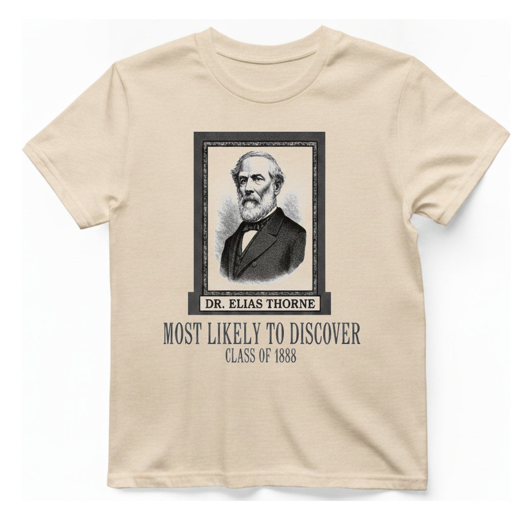 Dr Elias Thorne Discover T-Shirt - Natural front