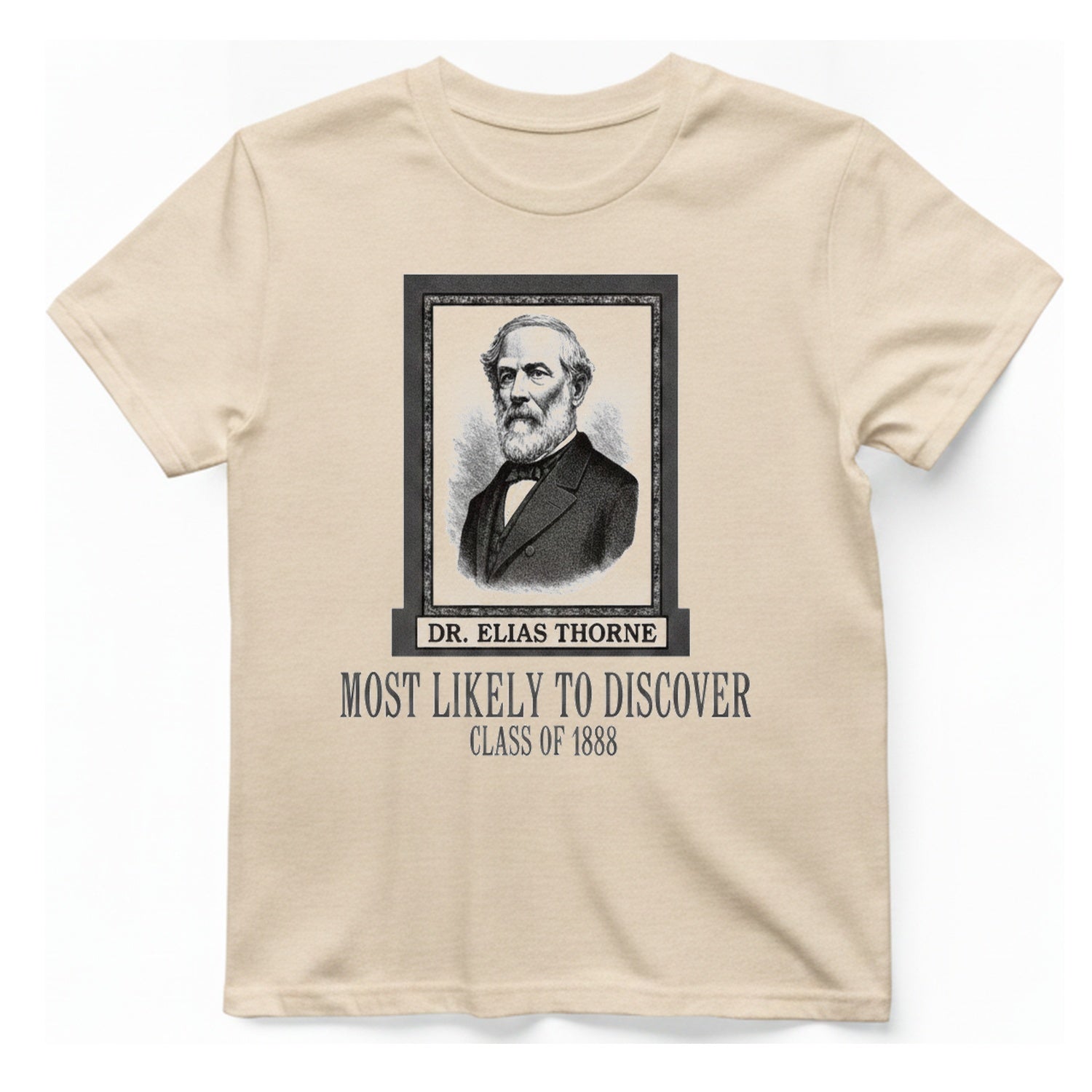Dr Elias Thorne Discover T-Shirt - Natural front