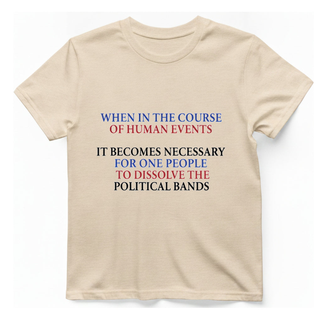 Political Bands Quote T-Shirt - Natural front