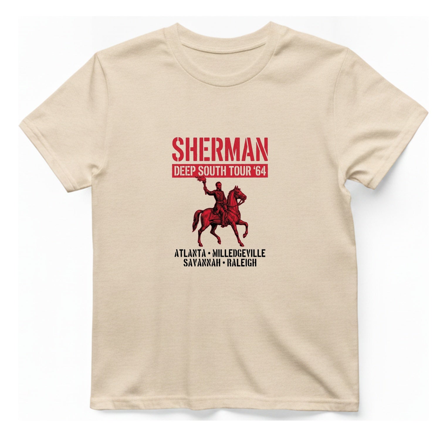 Sherman Deep South Tour Vintage T-Shirt - Natural front