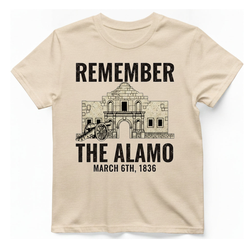 Remember The Alamo March 6Th T-Shirt - Natural front