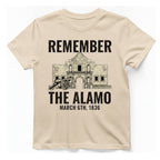 Remember The Alamo March 6Th T-Shirt - Natural front