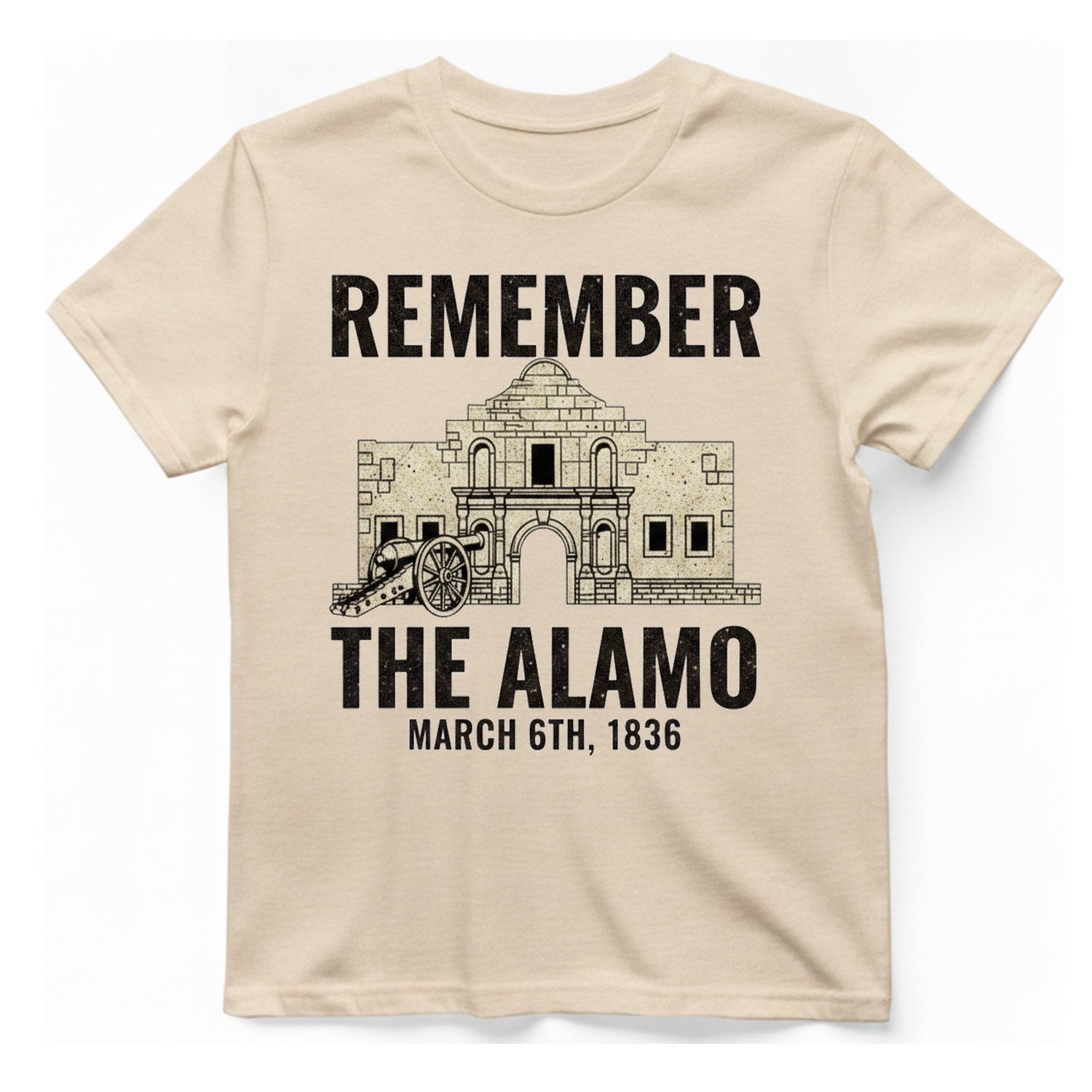 Remember The Alamo March 6Th T-Shirt - Natural front