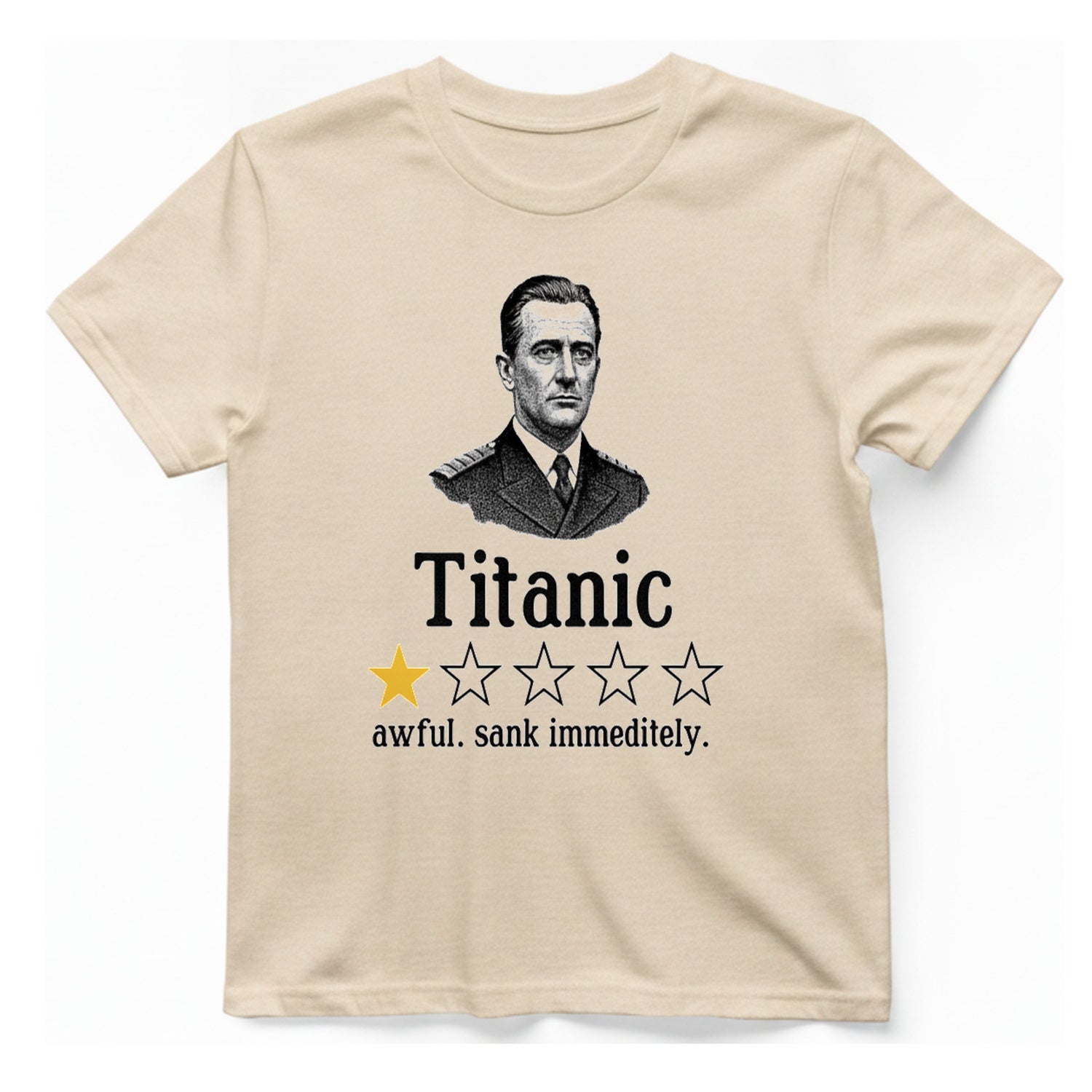 Titanic One Star Review T-Shirt - Natural front