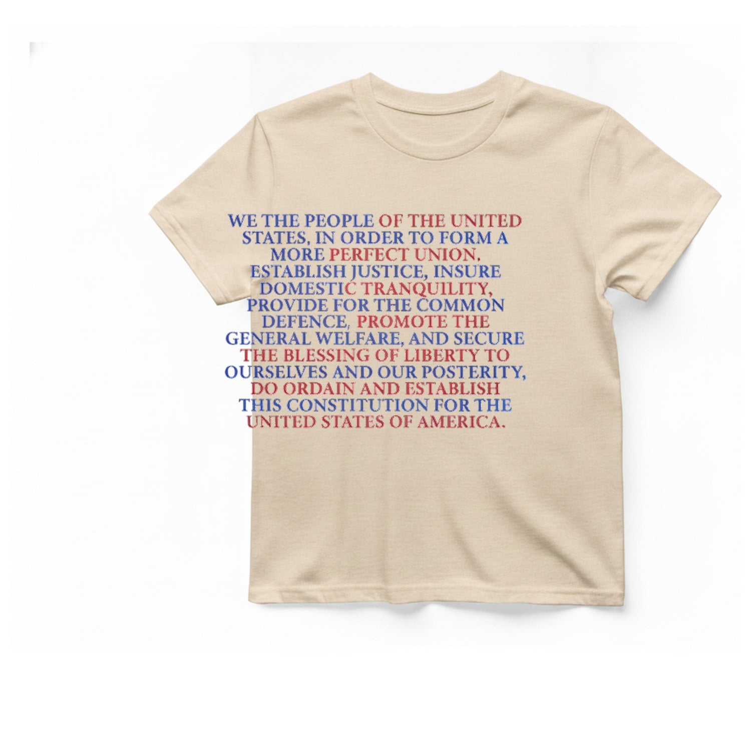 We The People T-Shirt - Natural front