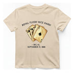 Royal Flush Hand T-Shirt - Natural front