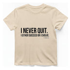 Confucius Never Quit T-Shirt - Natural front