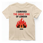 I Survived The Great Fire T-Shirt - Natural front