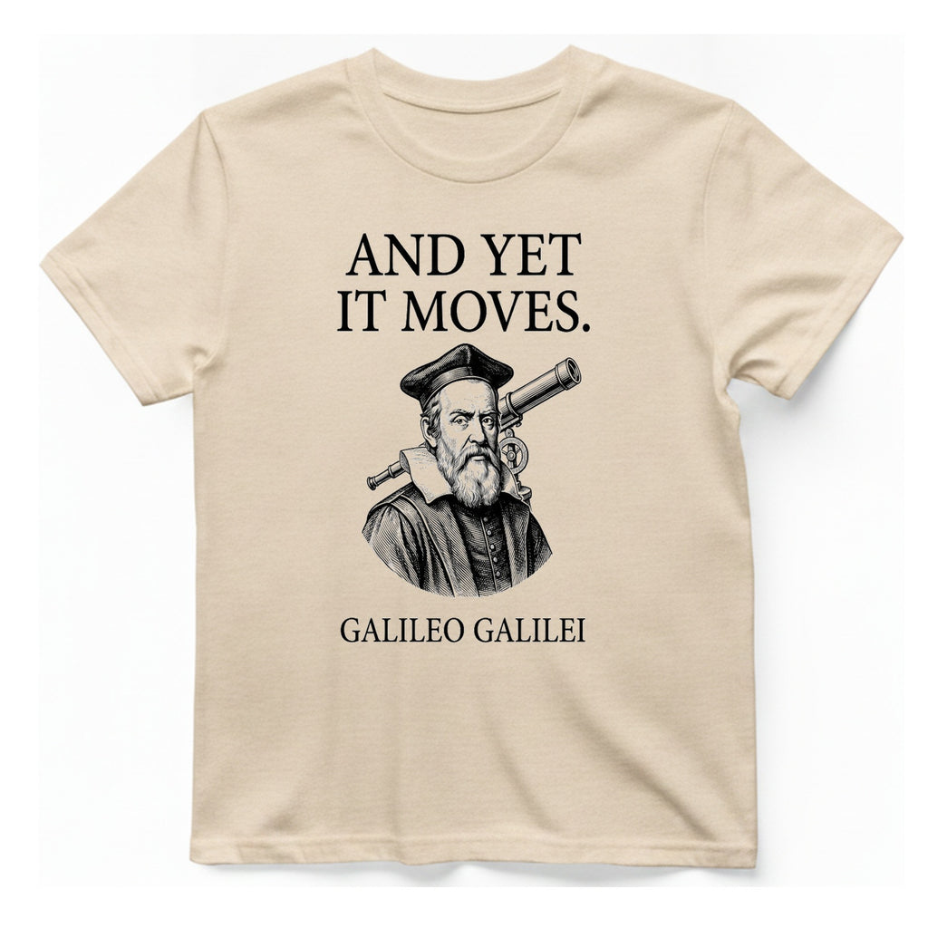 Galileo And Yet It Moves T-Shirt - Natural front