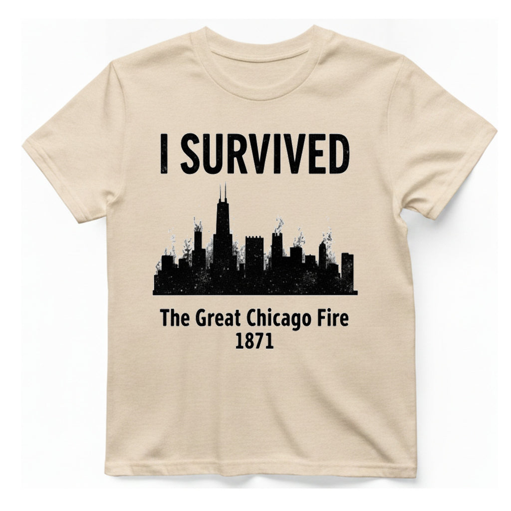 I Survived The Great Chicago T-Shirt - Natural front