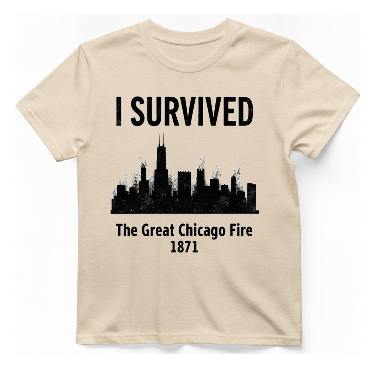 I Survived The Great Chicago T-Shirt - Natural front