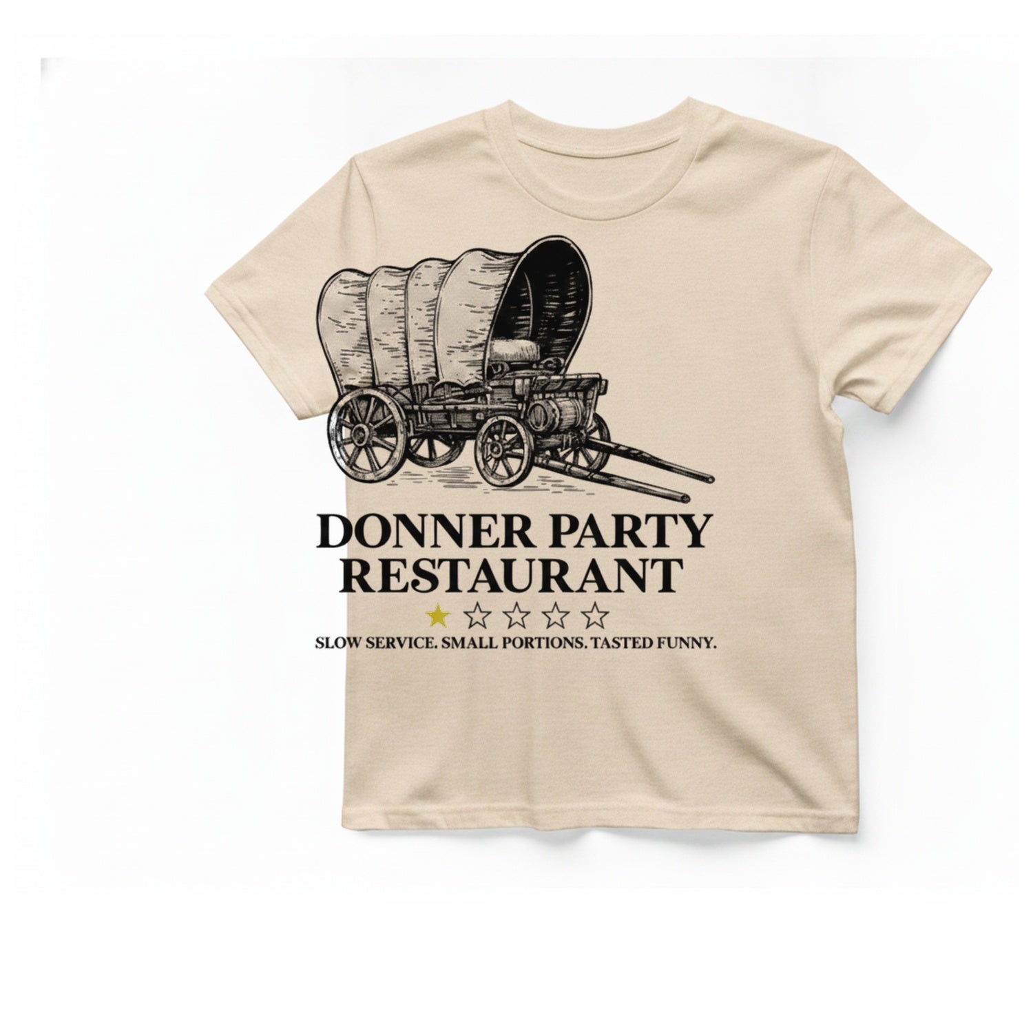 Donner Party Restaurant T-Shirt - Natural front