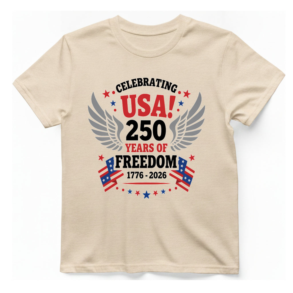 Usa Years Freedom T-Shirt - Natural front