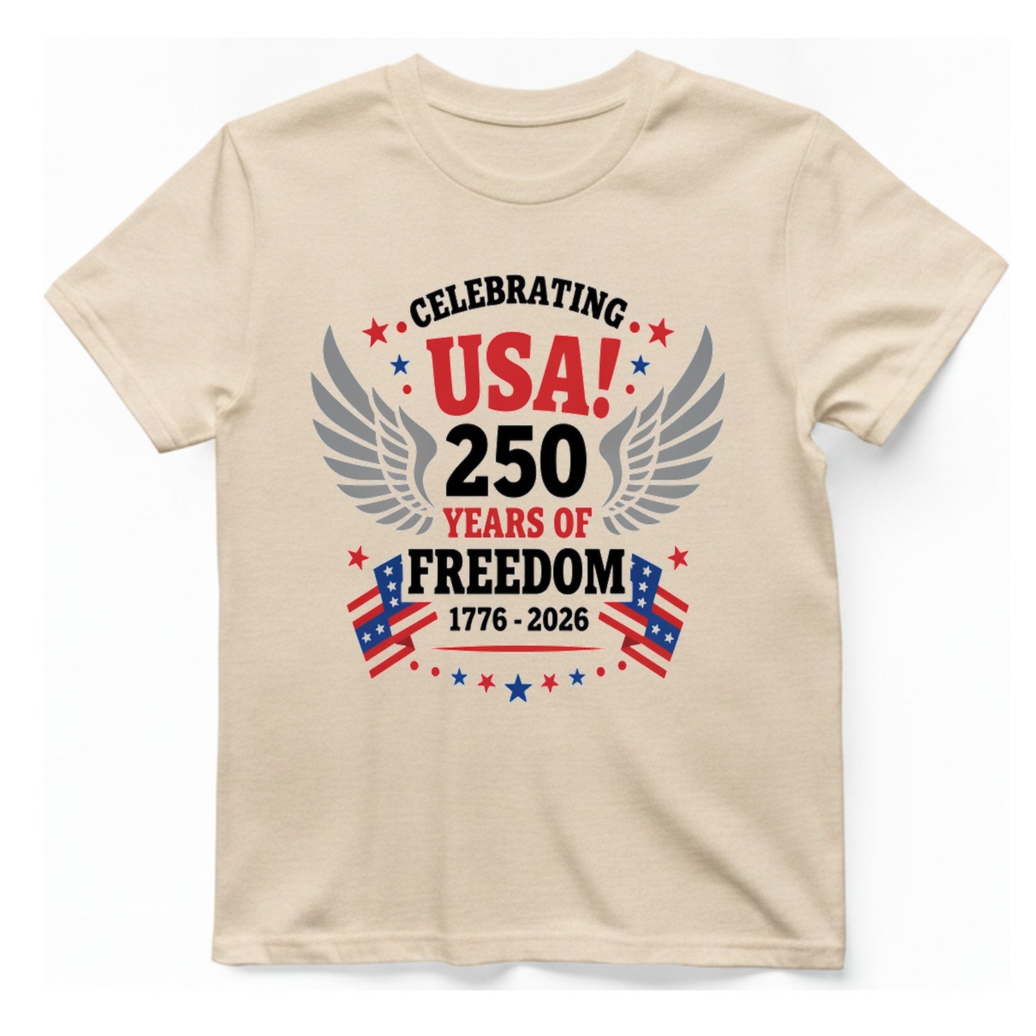 Usa Years Freedom T-Shirt - Natural front