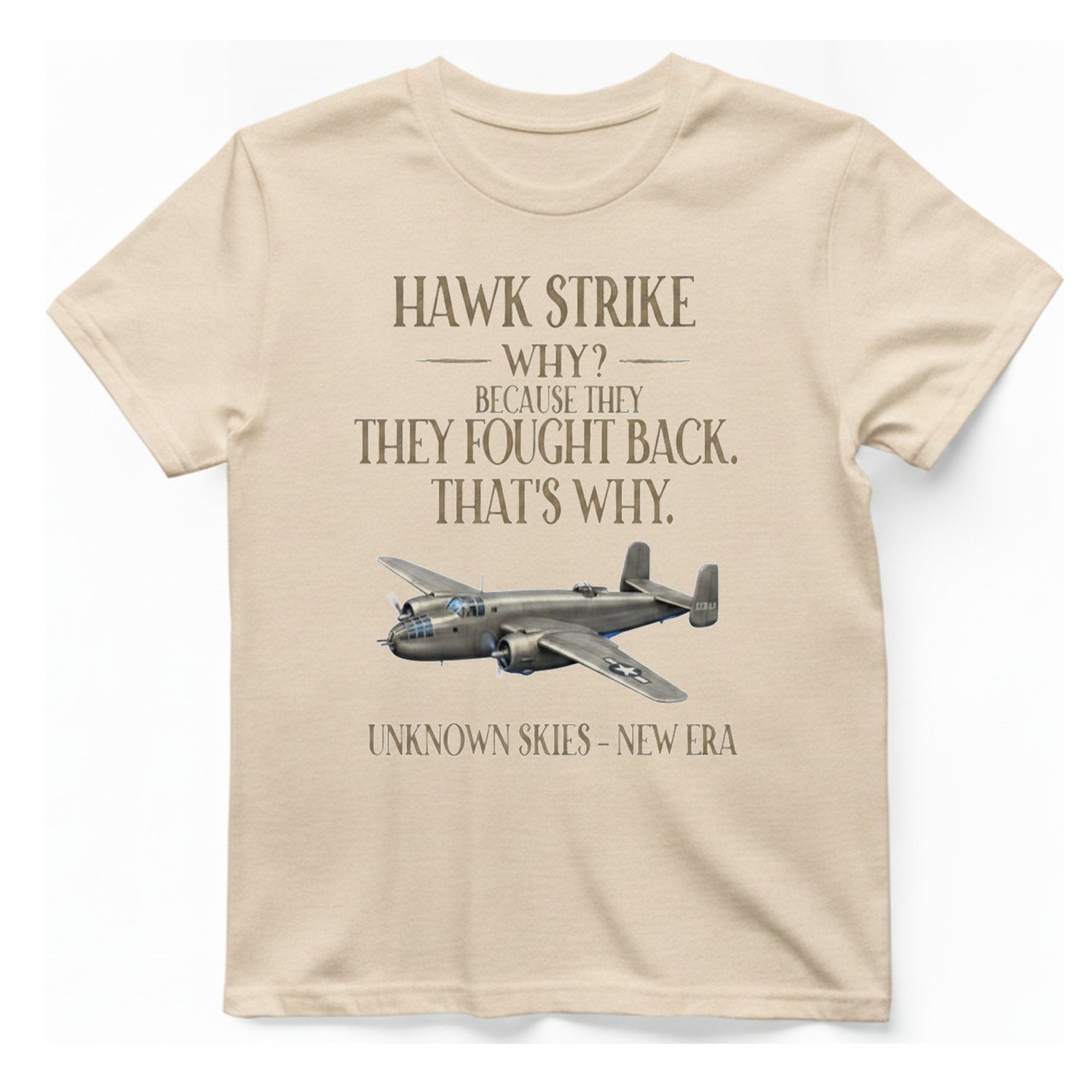 Hawk Strike Back T-Shirt - Natural front