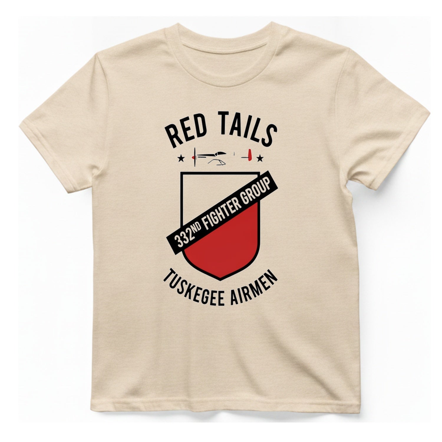 Red Tails 332Nd Fighter Group T-Shirt - Natural front