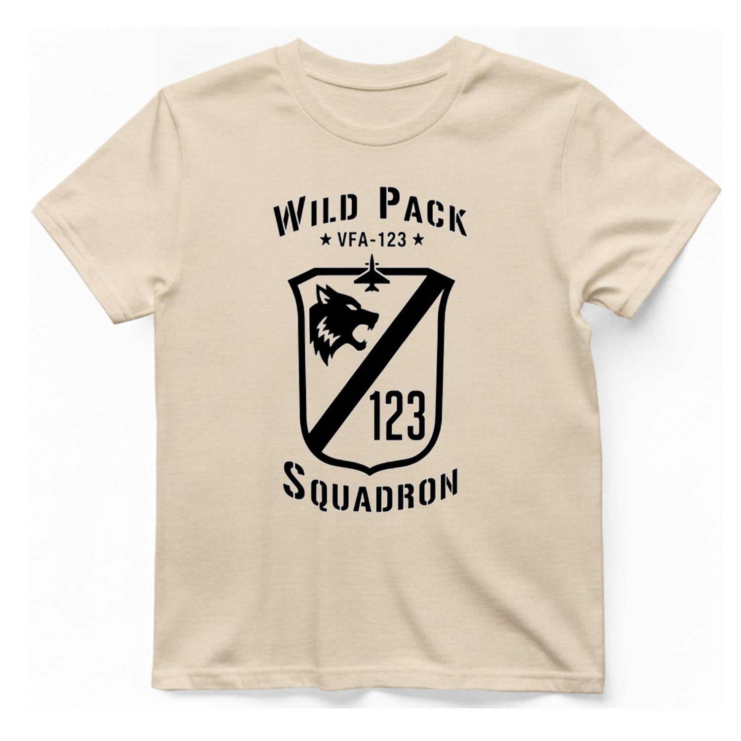 Wild Pack Vfa Squadron T-Shirt - Natural front