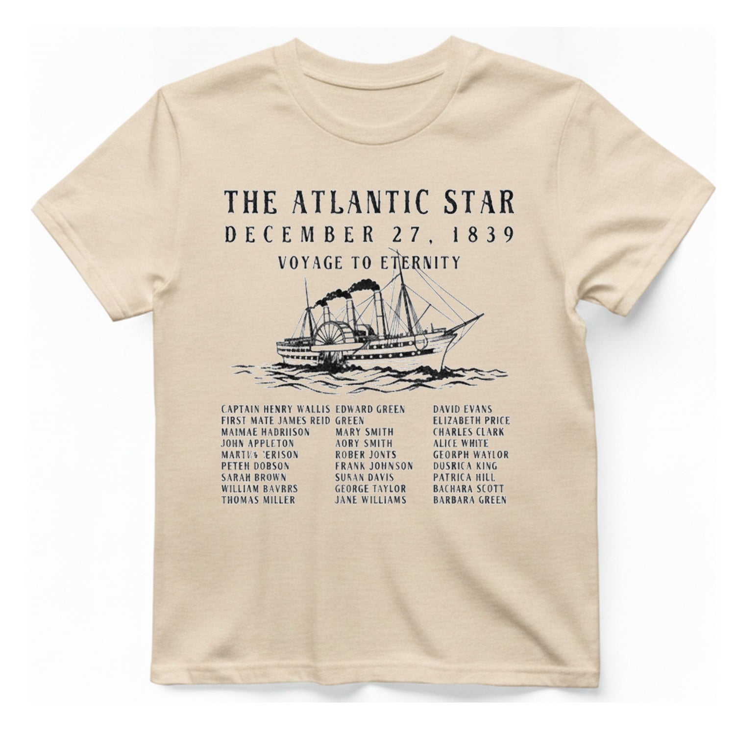 The Atlantic Star T-Shirt - Natural front