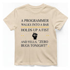 Programmer Zero Bugs T-Shirt - Natural front