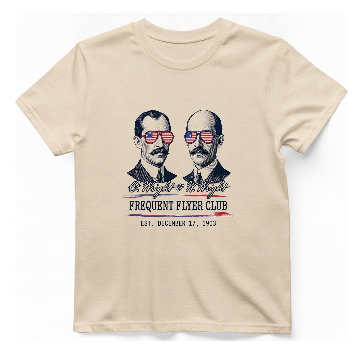 Wright Brothers Frequent Flyer T-Shirt - Natural front