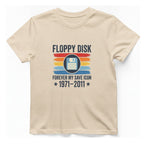 Floppy Disk Memorial T-Shirt - Natural front